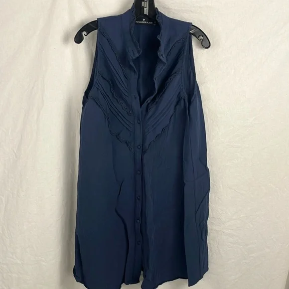 Pomader place blue sleeveless dress Dutton - Picture 2 of 6